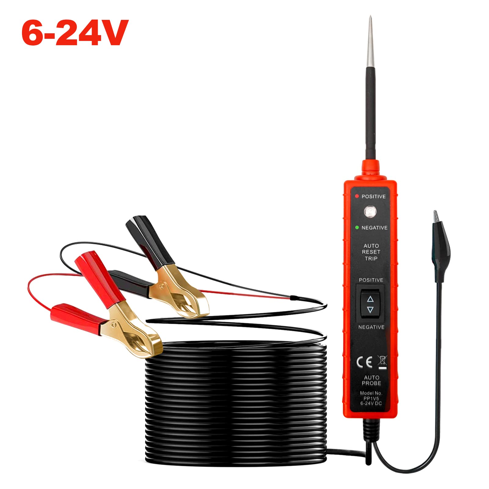 EM285 Automotive Electric Circuit Tester - 6-24V DC Voltage Tester for Car Electrical System Diagnosis | Perfect for Mechanics, DIY Car Repairs & Vehicle Maintenance