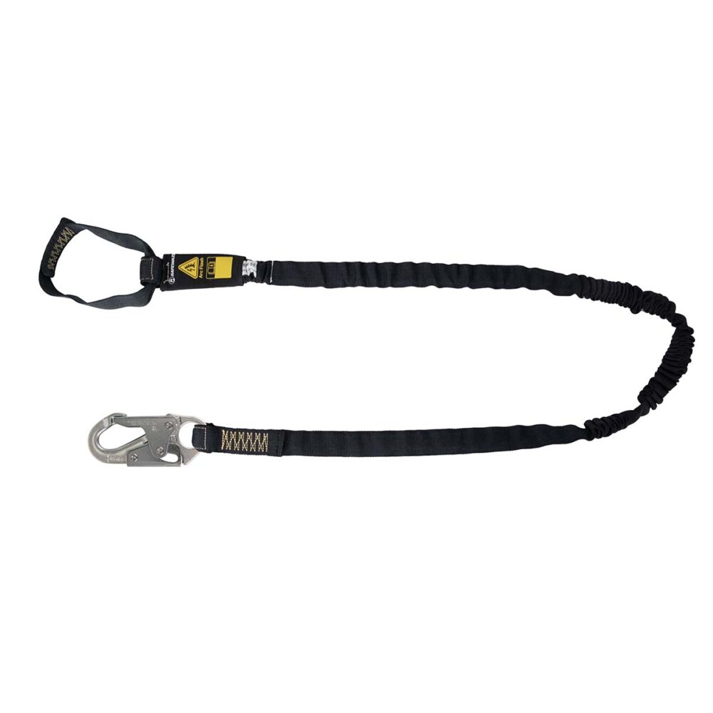 Arc Flash 6' Internal Energy Absorbing Safety Lanyard - Aramid Fiber Construction with Soft Loop & Snap Hook - Fall Protection for Electrical Work & High Voltage Maintenance
