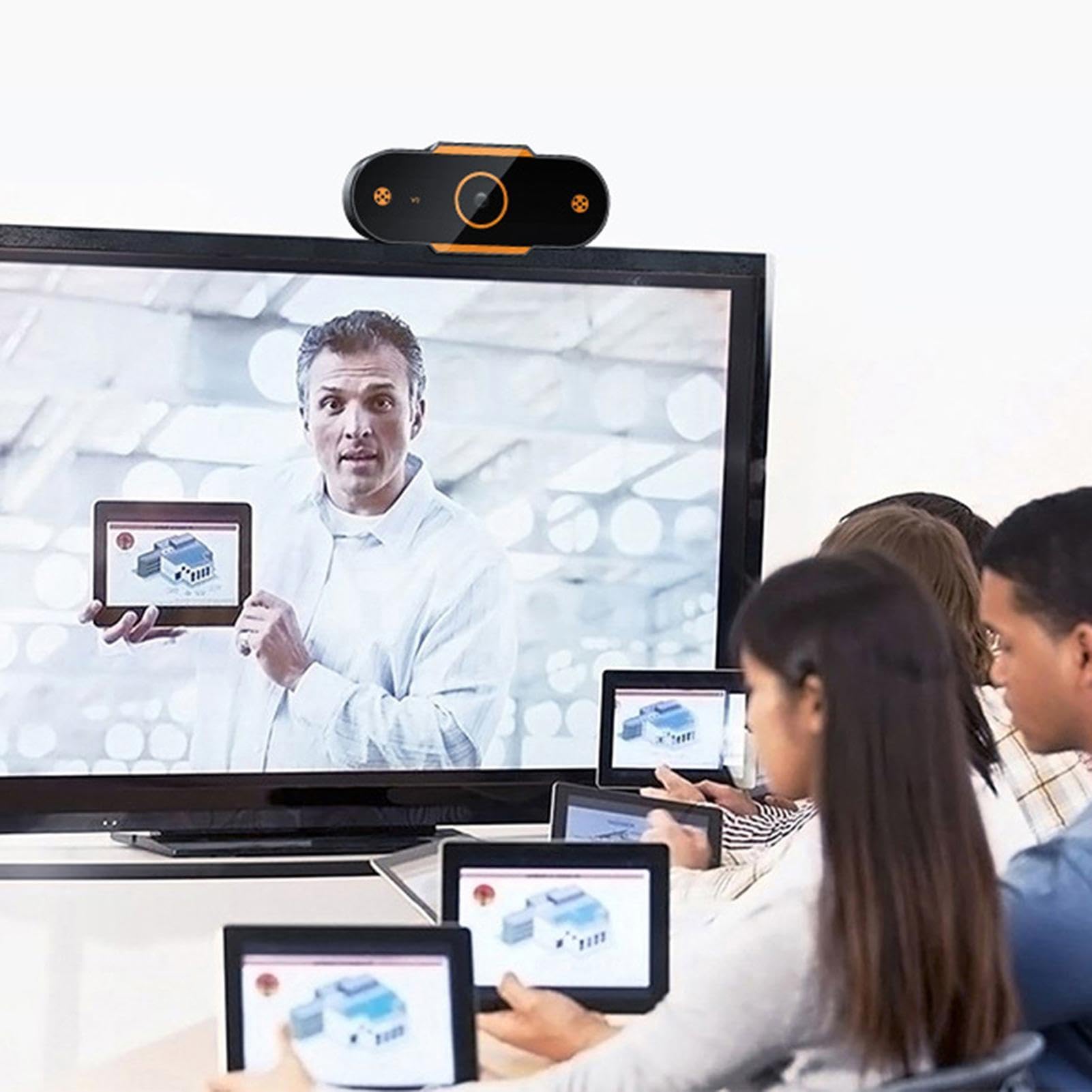 HD 1080P USB Webcam with Built-in Microphone - Plug & Play PC Camera for Laptop, Desktop, Live Streaming, Video Conferencing, Zoom Meetings, Online Classes & Gaming (Auto Focus, Low Light Correction) - Perfect for Home Office, Remote Work & Distance Learning