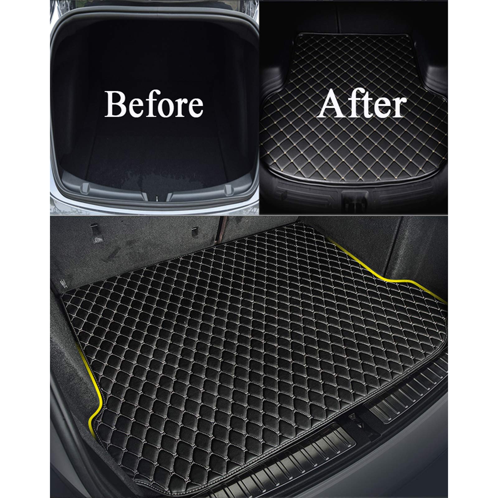 Premium Car Trunk Mat for Audi S3 2015-2019 - Waterproof & Custom Fit Trunk Liner Cargo Mat Accessories - Perfect for Road Trips, Groceries & Outdoor Adventures