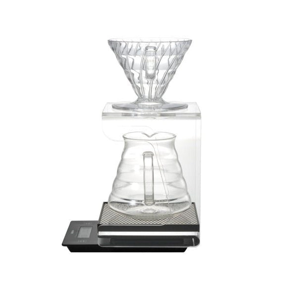 Hario V60 Ceramic Pour Over Coffee Stand - Clear Glass Dripper for Specialty Coffee Brewing at Home or Office