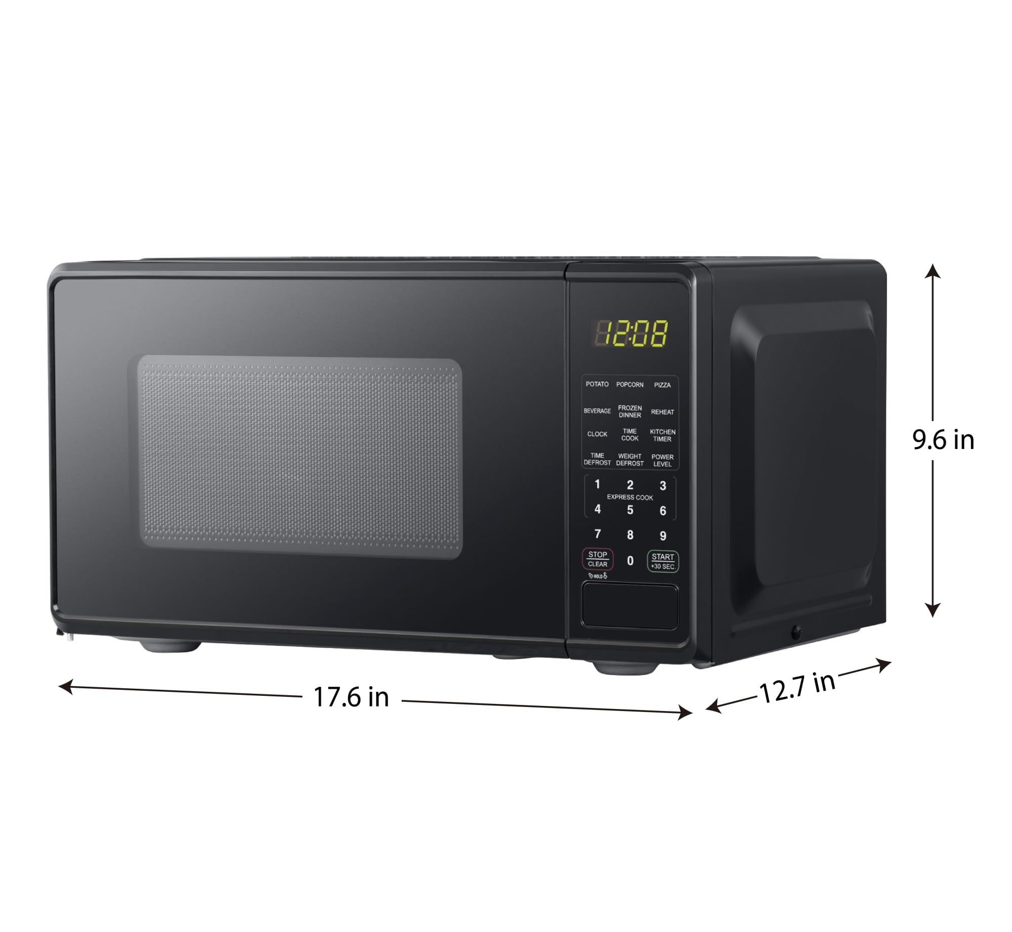 0.7 cu. ft. 700W Countertop Microwave Oven - Fast Cooking, Compact & Energy Efficient - Black | Perfect for Dorms, Offices & Small Kitchens