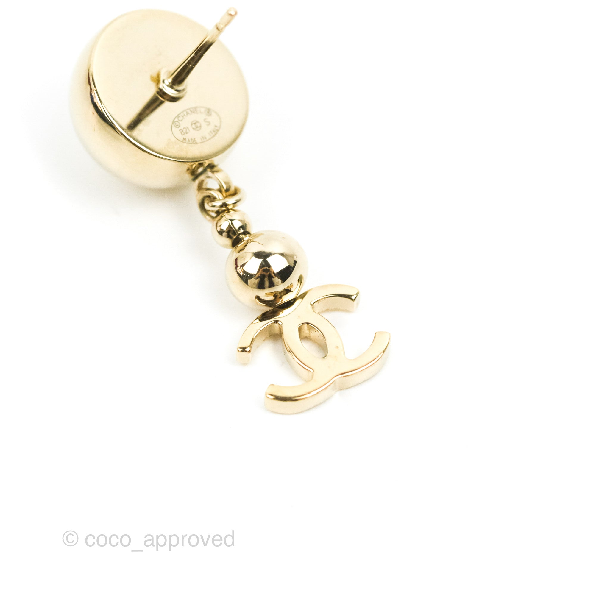 Chanel CC Drop Earrings in Gold - Luxury Fashion Jewelry for Women, Perfect for Parties, Weddings & Special Occasions