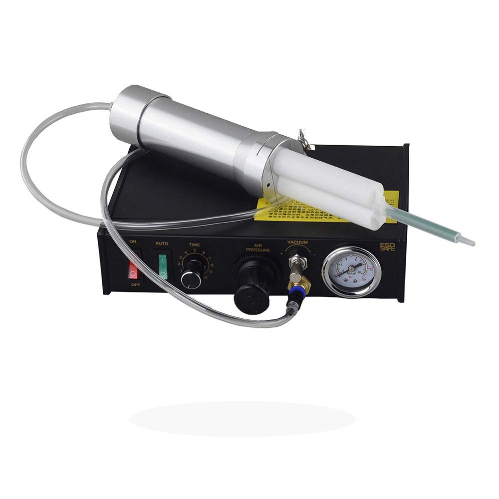 Semiautomatic Bicomponent AB Glue Dispenser Machine - 50ML Aluminum Flashlight Type (1:1 Ratio) for Plastic Bonding, DIY Crafts, and Home Repairs