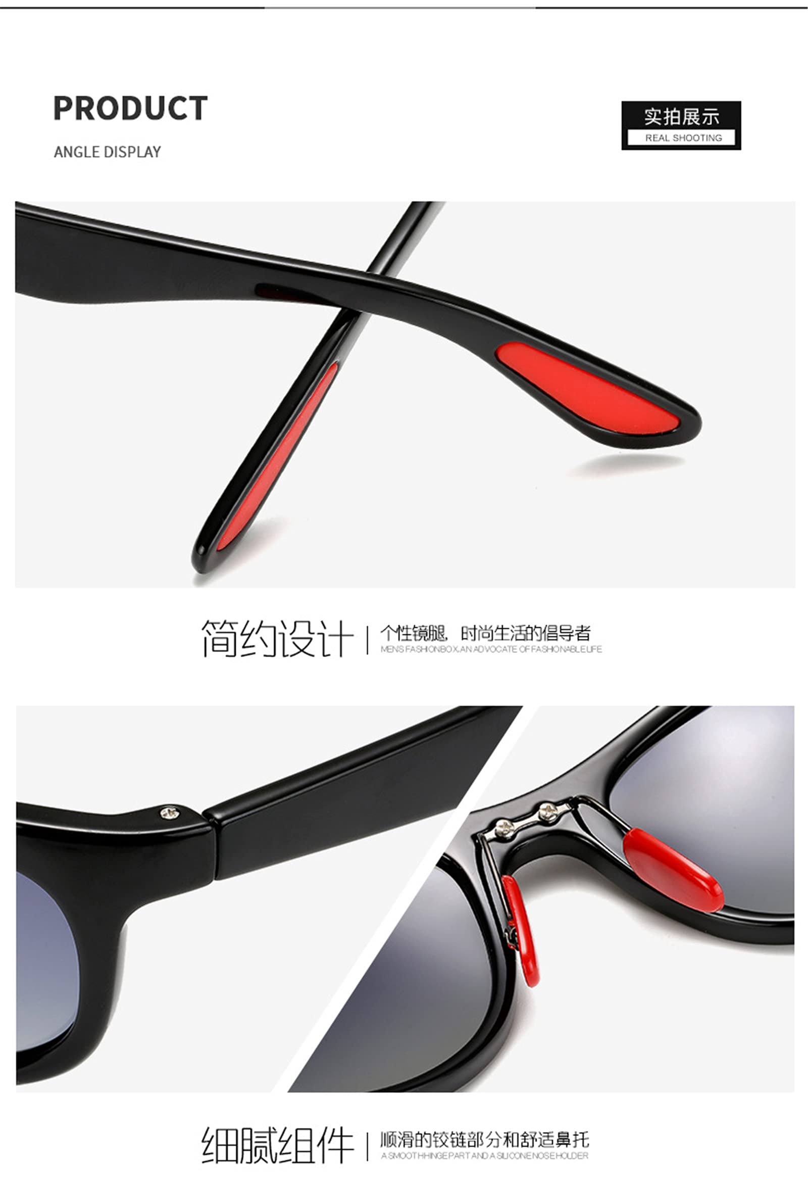 Willochra Polarized Sports Sunglasses for Men - UV Protection, Anti-Glare, Full Frame Reading Glasses for Cycling, Driving & Outdoor Activities