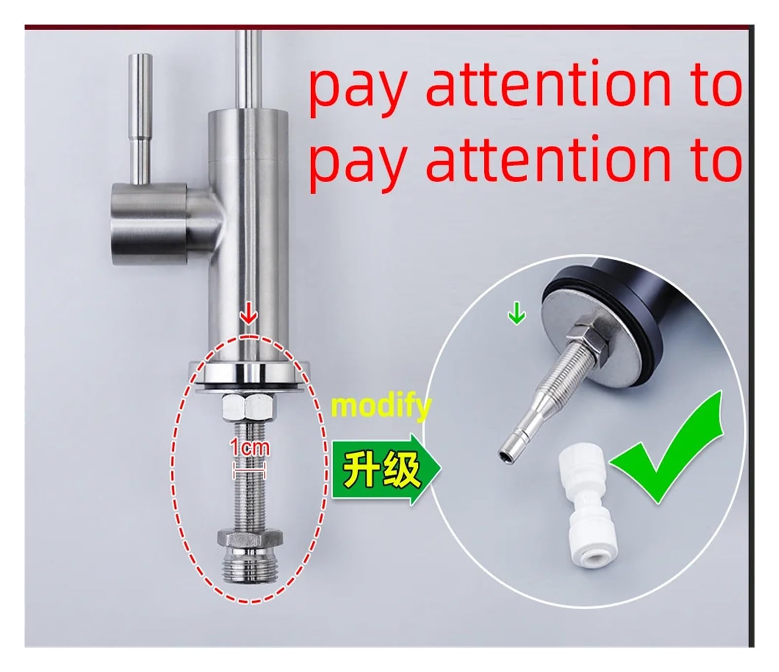 Premium Stainless Steel Reverse Osmosis Water Filter Faucet - Single Handle Drinking Water Purifier for Kitchen Sink (Silver) | Perfect for Clean Drinking Water & Cooking Needs