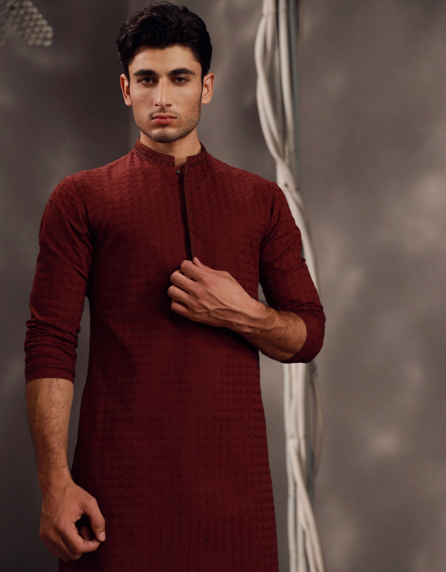 Stylish Cotton Purple Kurta by J. Junaid Jamshed - Elegant Pakistani Traditional Wear for Women - Perfect for Festivals, Weddings & Casual Outings