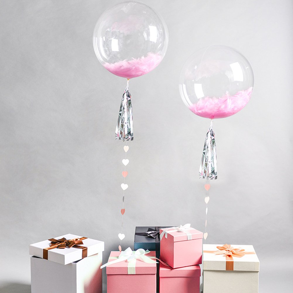 10PCS Clear Round Bubble Balloons - Traceless PVC Balloons for Birthday, Wedding, Party Decorations (No Wrinkles) - Perfect for Indoor/Outdoor Events, Baby Showers & Photo Backdrops