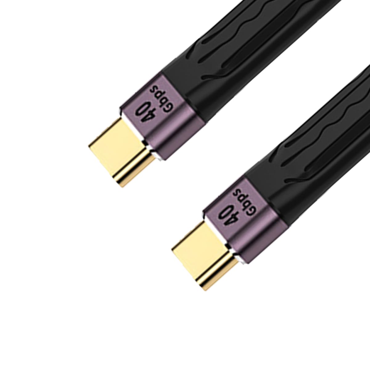 High-Speed USB4 40Gbps Type-C Male to Male Cable - 100W PD Fast Charging & 8K Video - 13cm Flat Slim FPC Design for MacBook, Laptop, Smartphone - Perfect for Office, Travel & Home Entertainment Setup