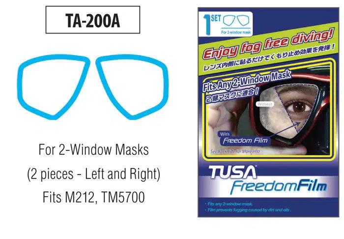 TUSA TA200 Anti Fog Film Twin Lens - Clear Scuba Diving & Swimming Goggles for Underwater Visibility - Perfect for Snorkeling, Scuba Diving, and Swimming