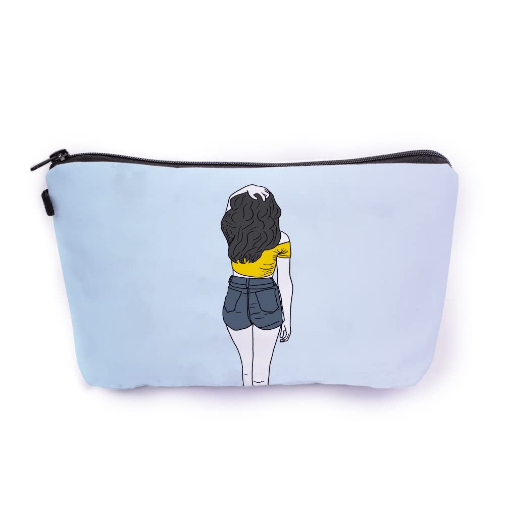Crazyify The Gypsy Soul Cosmetic Bag for Women - Canvas Makeup Pouch with Zipper, Travel Toiletry Bag & Storage Organizer | Perfect for Travel, Gym, and Everyday Use