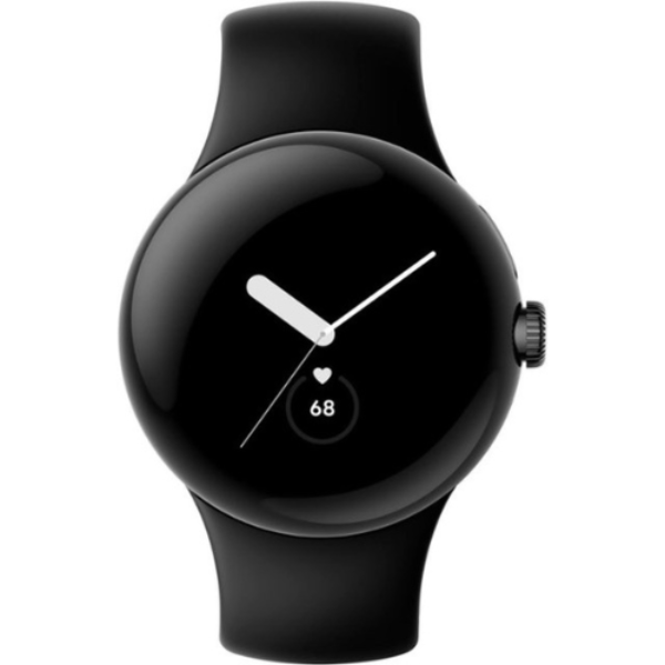 Google Pixel Watch (1st Gen) 41mm GPS Smartwatch - Matte Black Stainless Steel Case for Fitness Tracking & Android Phone Connectivity