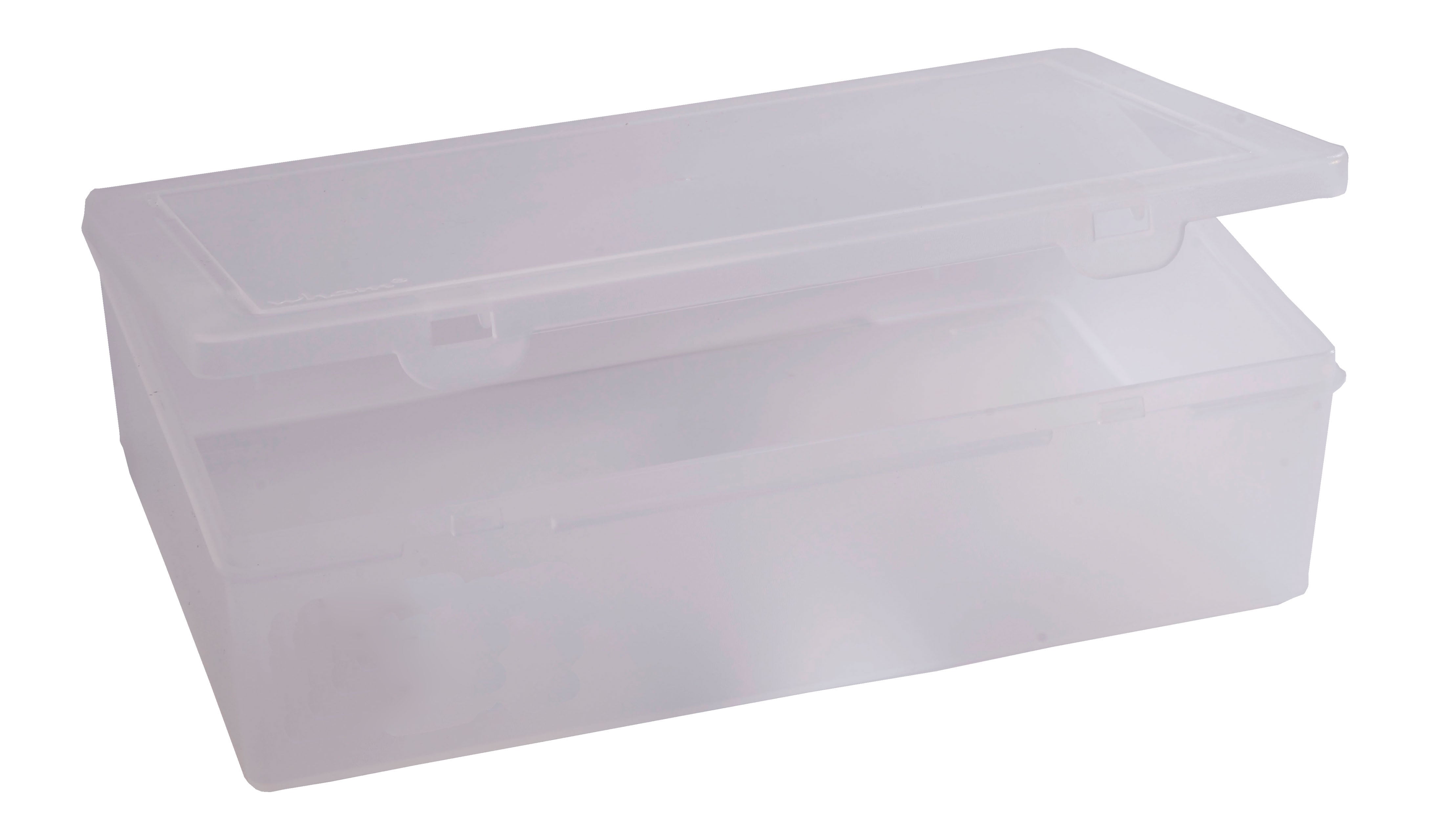 3.02 Inch Clear Plastic Organizer - 29cm Deep Recycled Storage Box for Home, Office & Craft Supplies | Perfect for Desk, Drawer & Closet Organization
