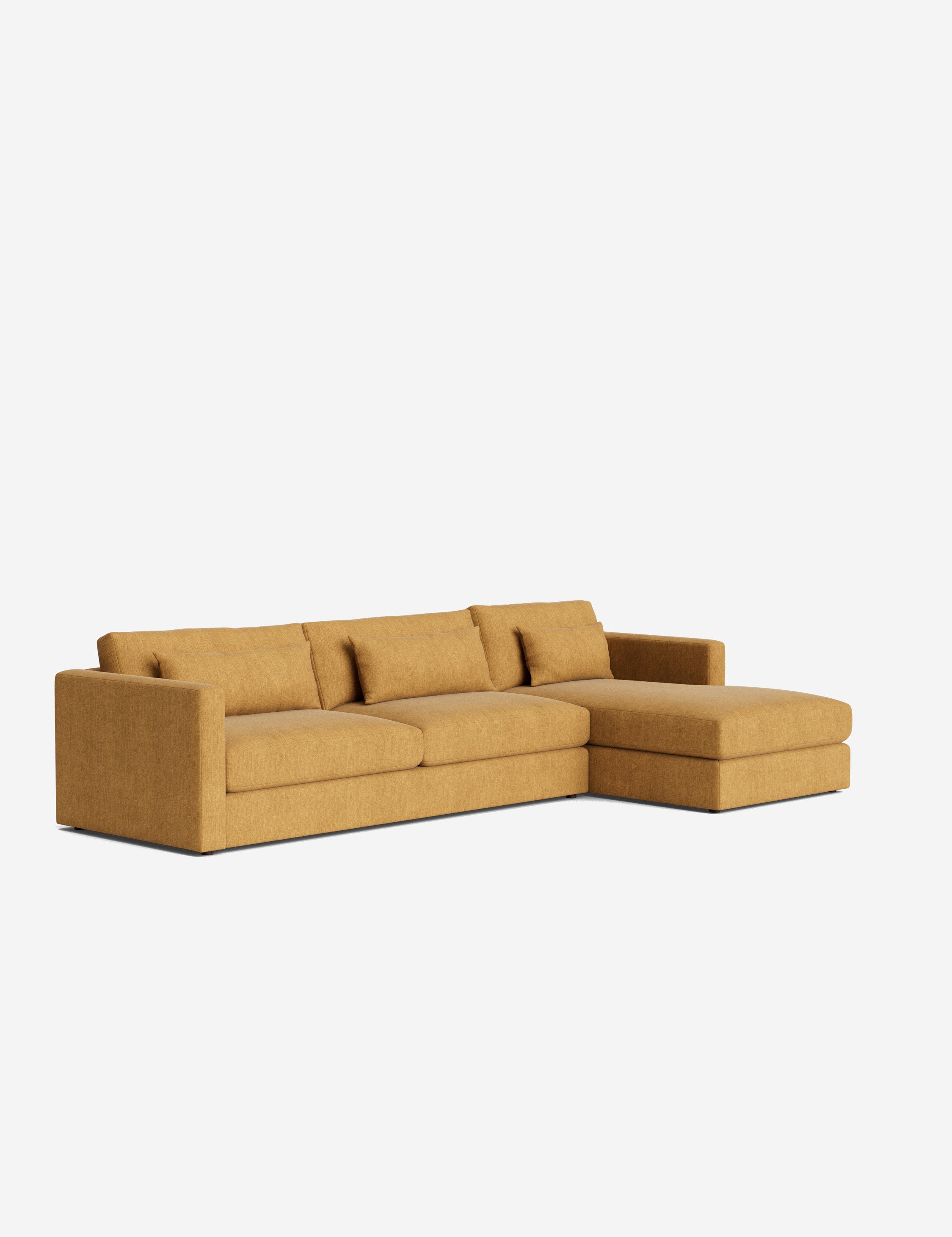 Durham Chaise Sectional Sofa - Modern L-Shaped Couch with Chaise Lounge | Comfortable Fabric Upholstery for Living Room, Family Room & Home Theater