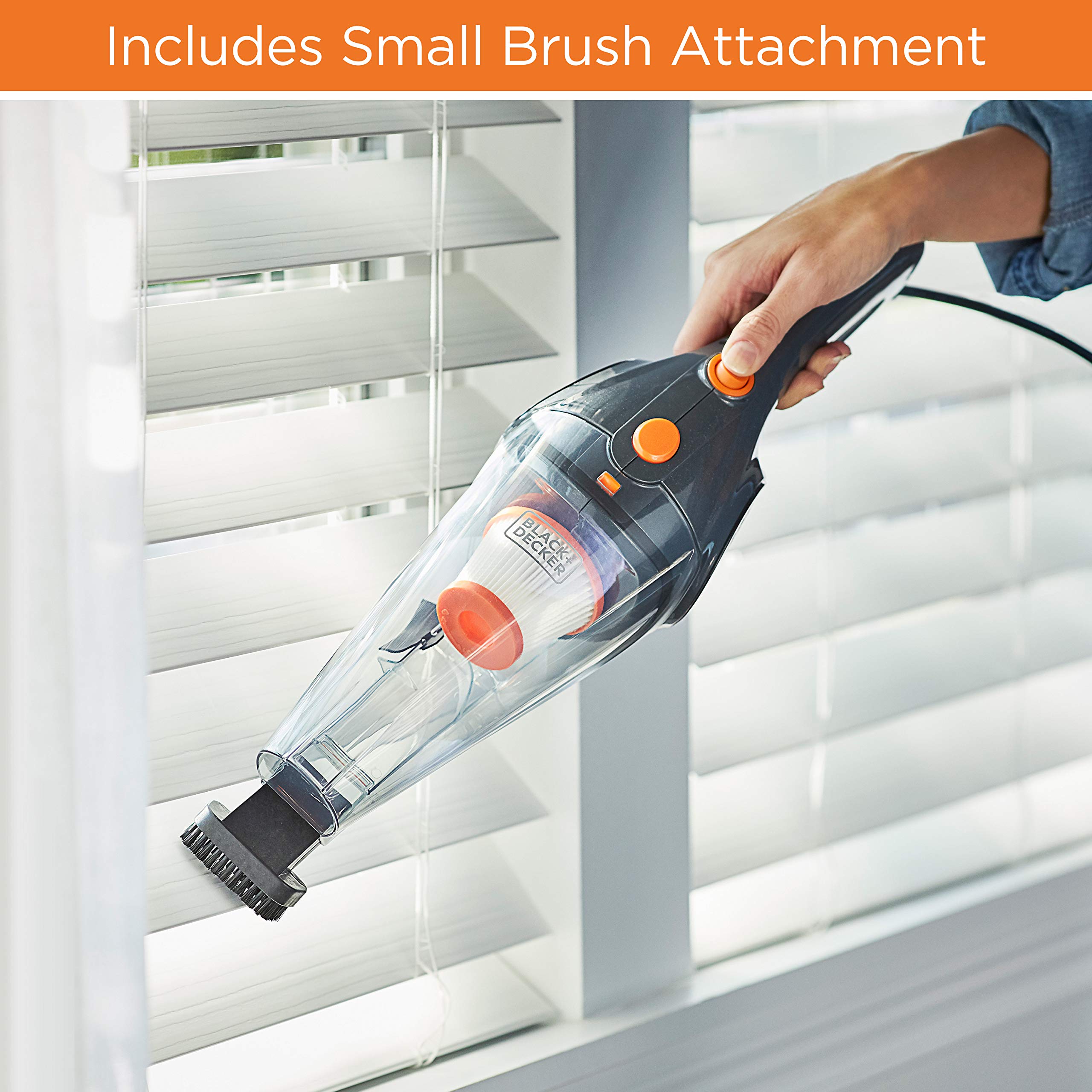 BLACK+DECKER BDXHHV005G 3-in-1 Cordless Handheld Vacuum Cleaner - Lightweight, Powerful Suction for Home, Car & Pet Hair Cleaning (Gray)