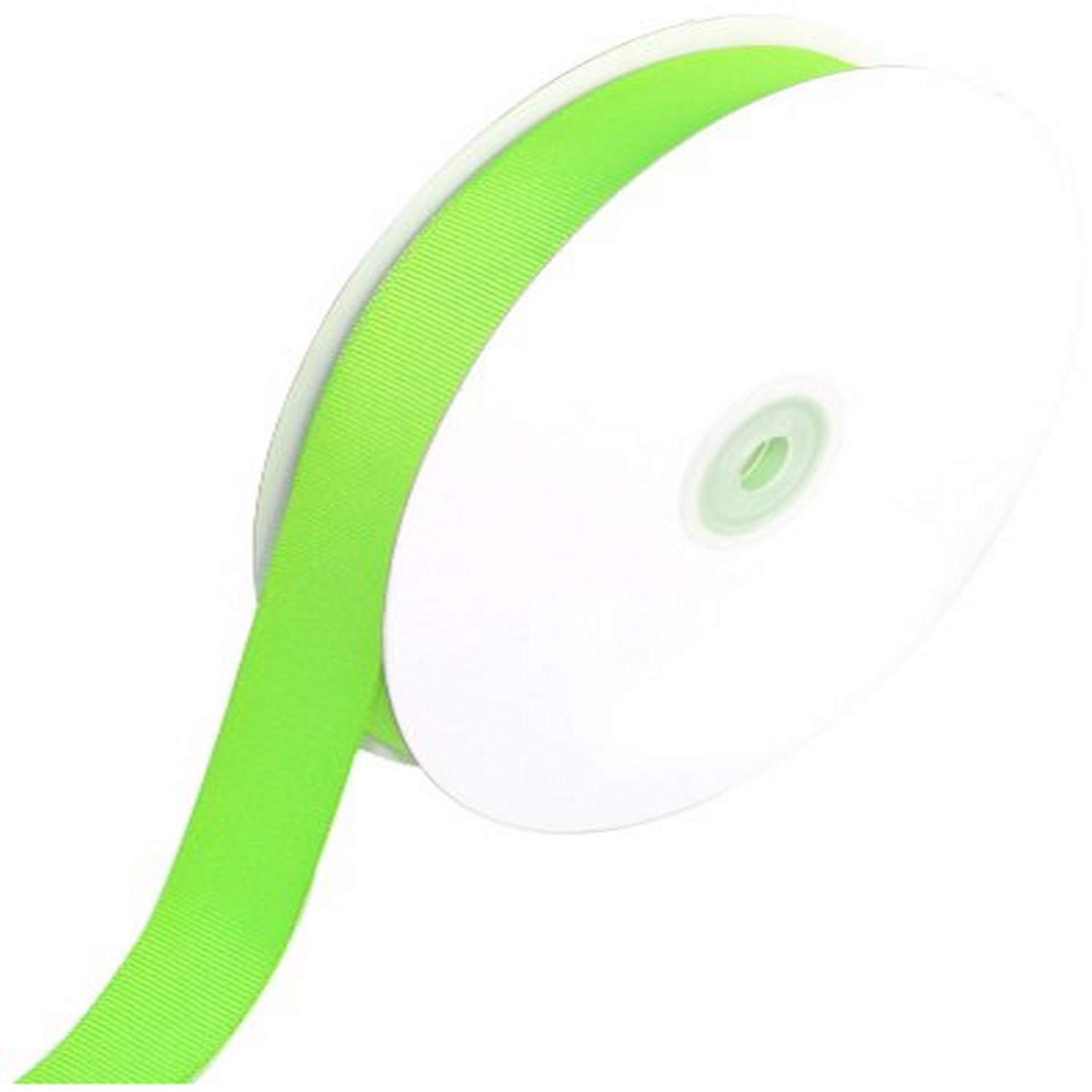 7/8-Inch Solid Grosgrain Ribbon - 50-Yard Apple Green Ribbon for DIY Crafts, Gift Wrapping, Hair Bows & Scrapbooking