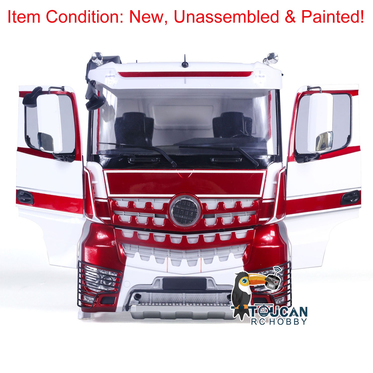 1/14 Scale 6x6 RC Tractor Truck Painted Plastic Cabin Body Shell Set - Compatible with 6X4 Radio Controlled Electric Car Hobby Models | Perfect for Off-Road Racing, Crawling & RC Truck Enthusiasts