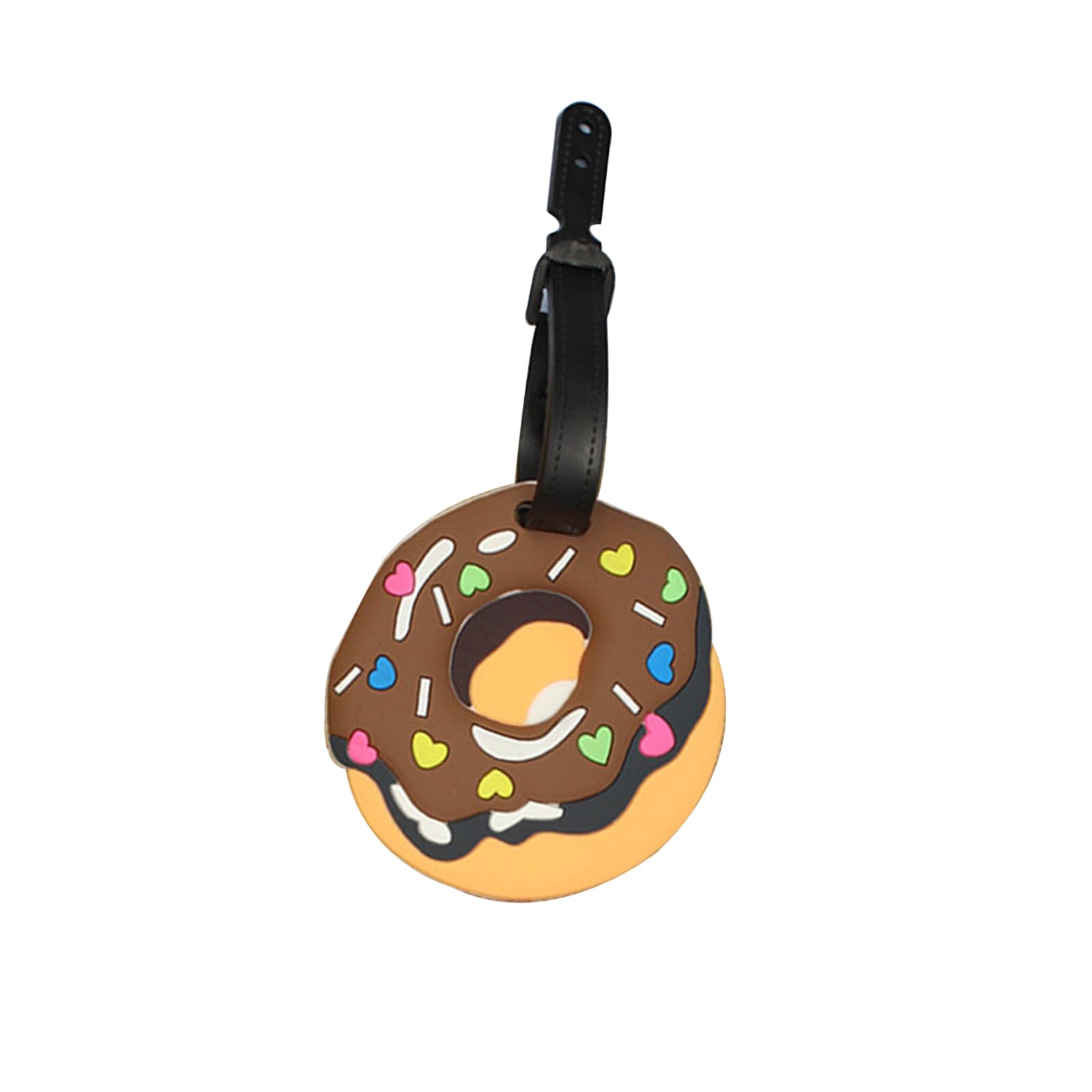 Funny Donut Silicone Luggage Tags for Women & Men - Colorful Unique Travel Bag Identifier with Durable Suitcase Label - Perfect for Airports, Cruise Ships & Vacation Travel Accessories