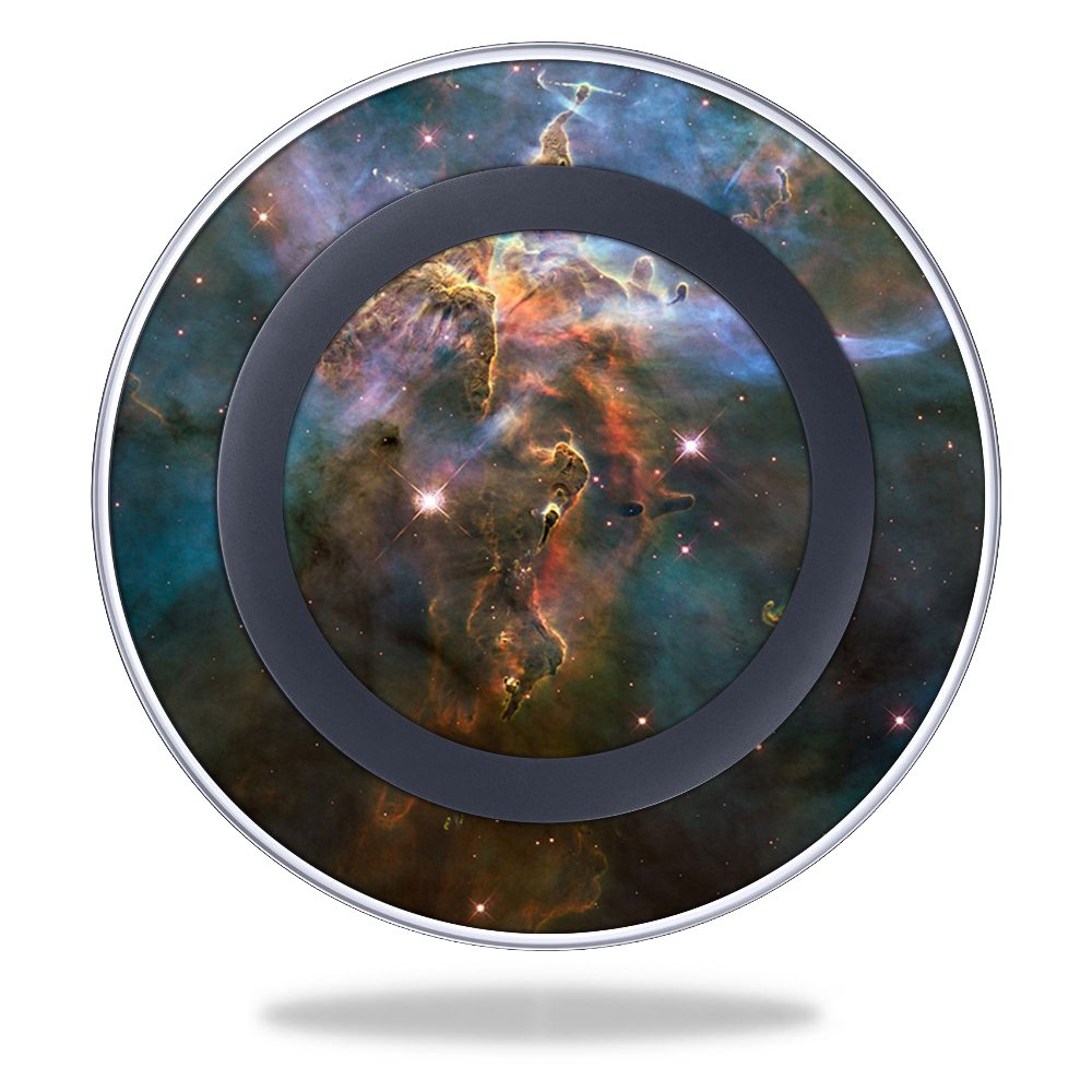 MightySkins Samsung Wireless Charger Wrap Cover - Eagle Nebula Design Skin Sticker for Samsung Wireless Charging Pad | Protective Decal for Home, Office & Car Use