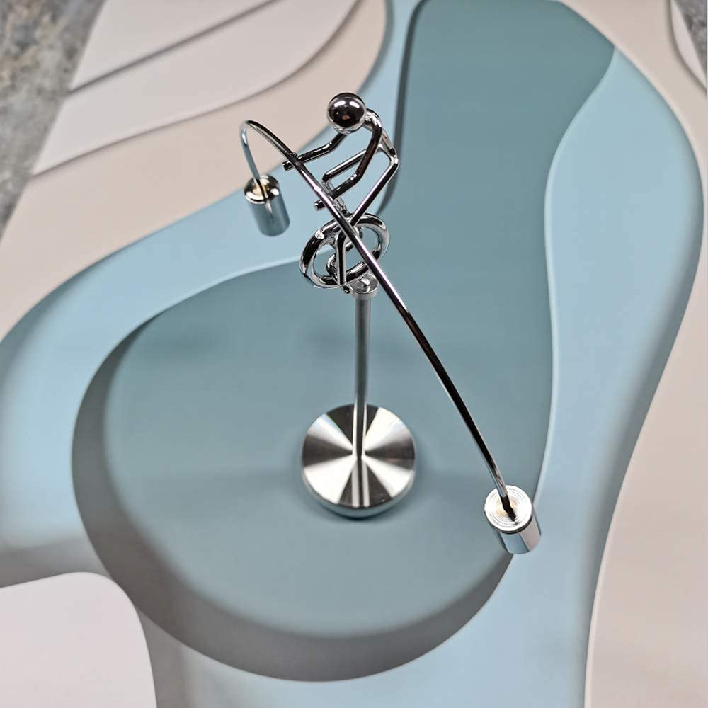 MagicTech Steel Balance Toy - Kinetic Art Desk Decor for Home & Office | Stress Relief & Focus Aid | Science Psychology Gift for Adults & Kids (PH06-PH04)