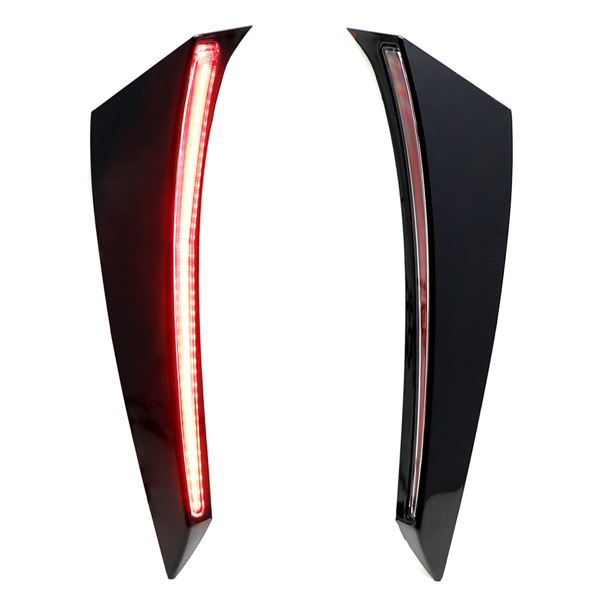 iJDMTOY Dark Red LED Rear Side Pillar Tail & Brake Lights - Vertical Fit OEM Replacement for 2021-2024 Toyota Sienna (Less Trims) | Upgrade Your Minivan's Safety & Style for Night Driving & Family Road Trips