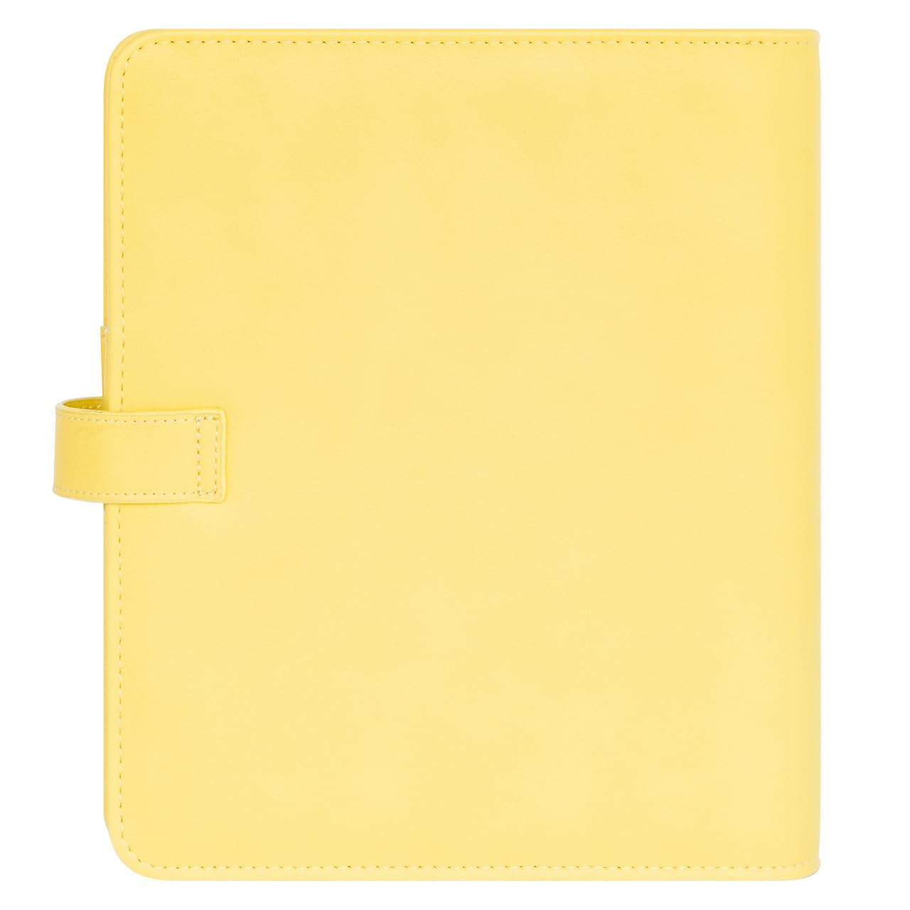 FranklinCovey Viola Simulated Leather Snap Binder - Classic Sunglow Yellow | Professional 3-Ring Binder for Office, School & Business Organization | Durable Cover for Documents & Presentations