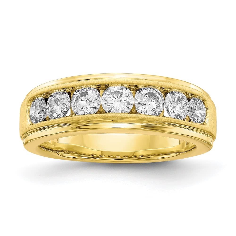 10K Yellow Gold Lab-Grown Diamond Engagement & Wedding Ring Set for Women - Sparkling Elegance for Proposals, Anniversaries & Bridal Jewelry