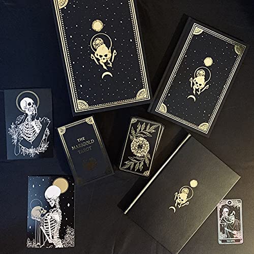 The Marigold Tarot Box Set - 78 Gold Gilded Tarot Cards with Guidebook & Foil-Stamped Journal - Premium Divination Deck for Witches, Tarot Lovers & Spiritual Seekers - Perfect for Readings, Meditation & Gift Giving