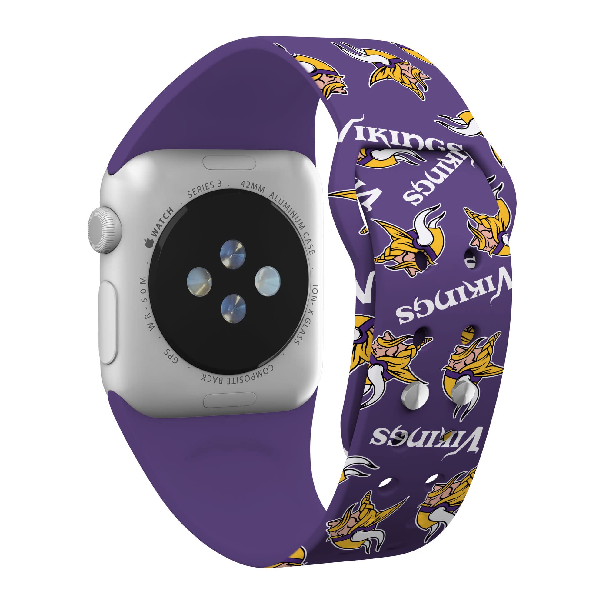 Minnesota Vikings HD Game Time Watch Band for Apple Watch - Perfect for Game Day & Sports Fans