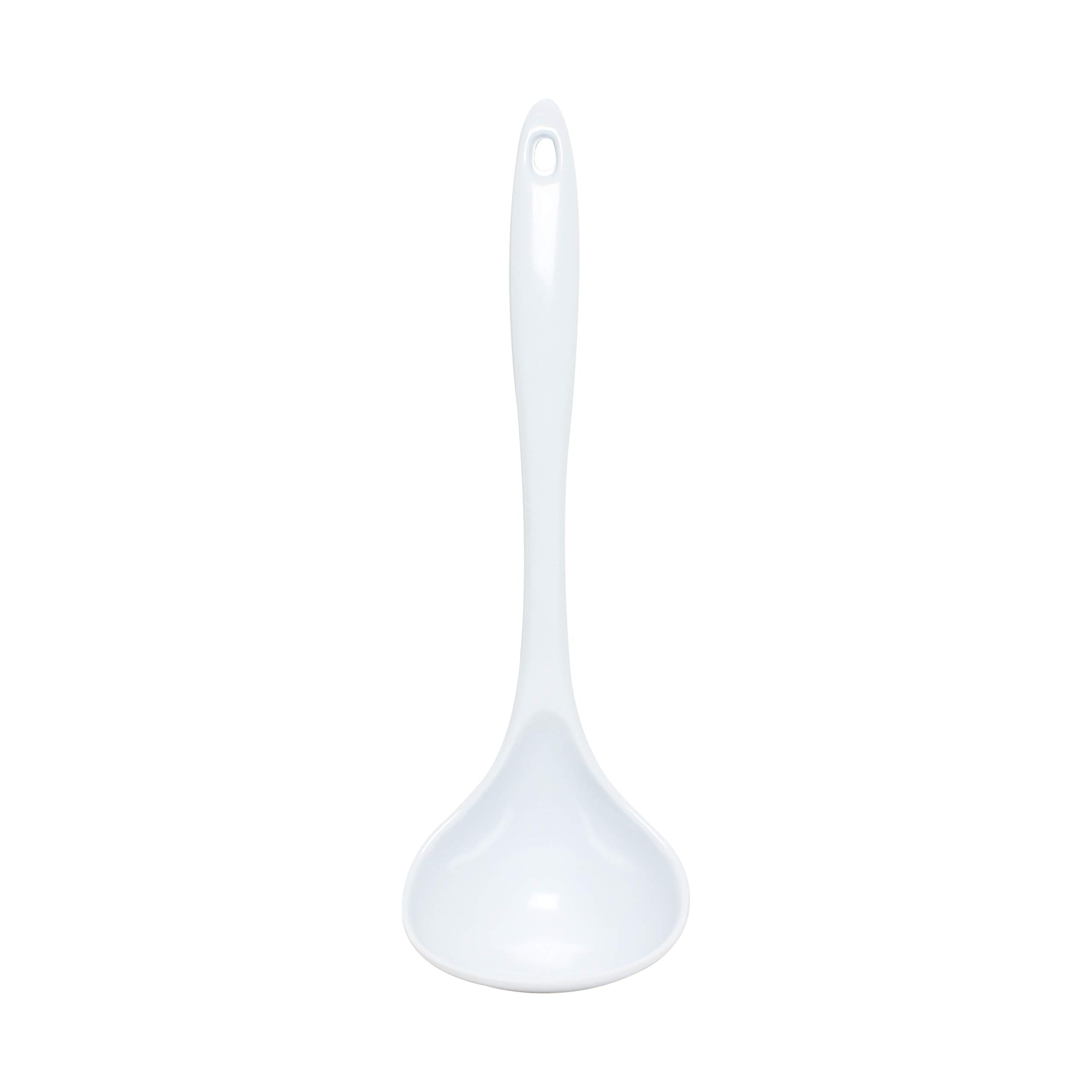 Thunder Group 12-Inch White Melamine Serving Ladle - Durable & Lightweight - Set of 12 - Perfect for Restaurants, Catering & Outdoor Dining