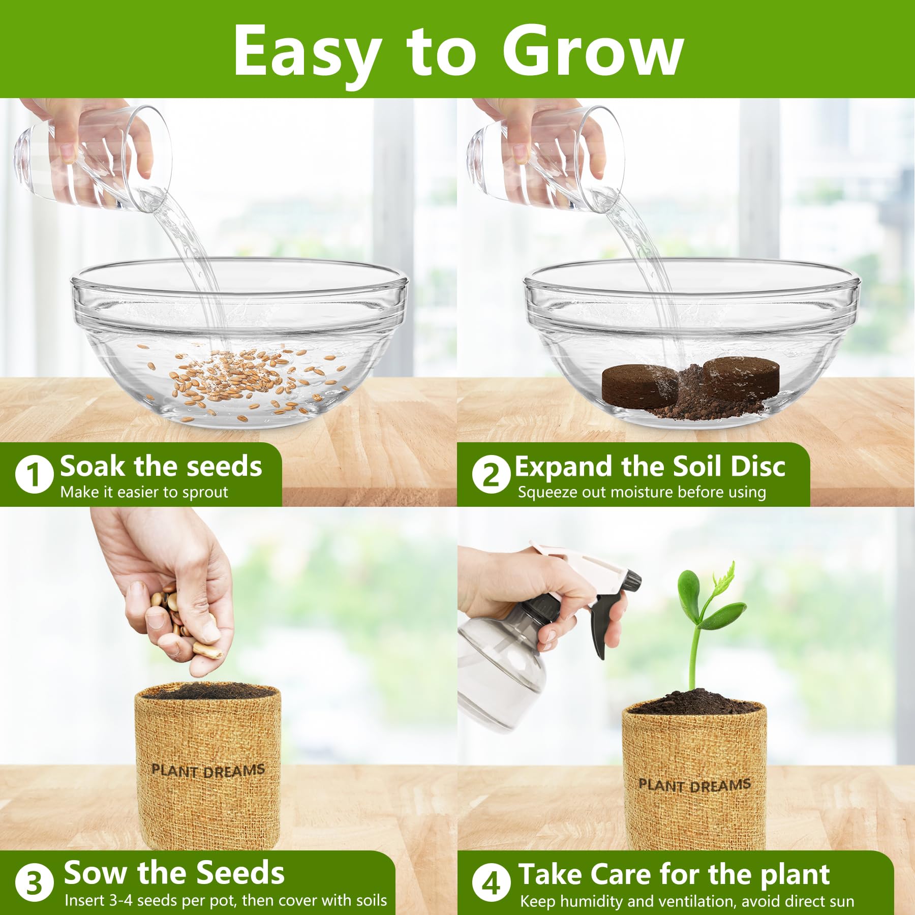 Complete Bonsai Tree Starter Kit with 4 Seed Varieties, Tools & Planters - Indoor Live Plants for Gardening Enthusiasts | Perfect Gift for Women, Men, Mom, Dad & Plant Lovers | Unique Christmas Present for Home Decor, Office Zen Garden & Mindful Gardening Hobby