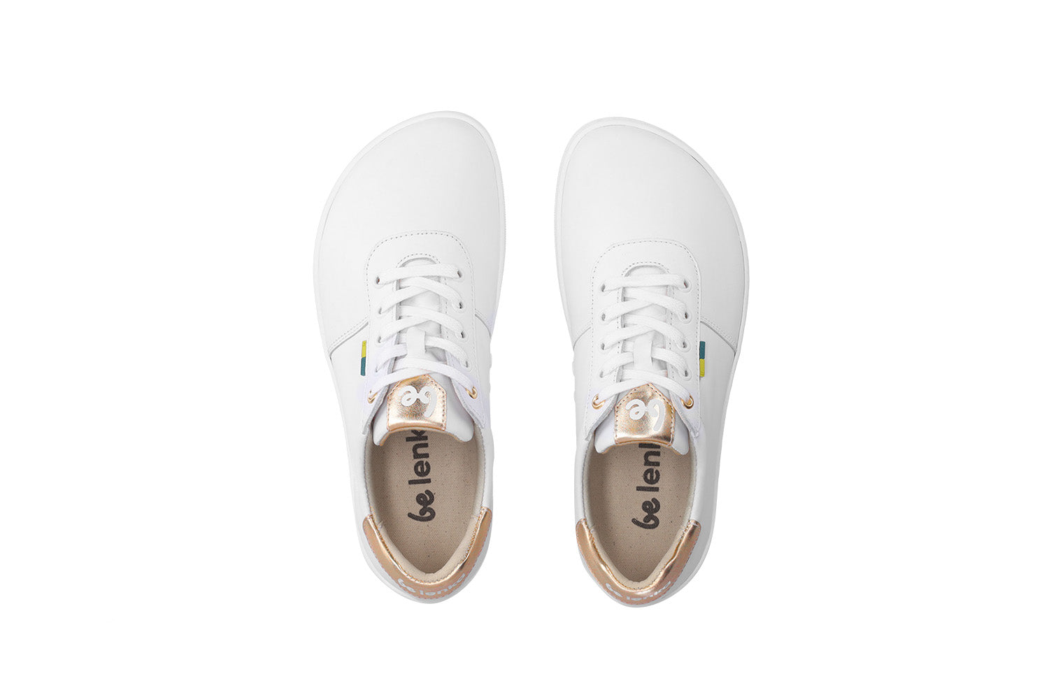 Barefoot Shoes for Women - Be Lenka Royale White & Gold - Minimalist Comfort for Running, Walking & Everyday Wear