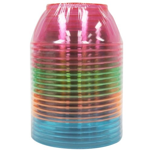 Tiger Chef Neon Assorted Party Plates - 80-Pack 6 oz Durable Plastic Plates in Vibrant Pink, Blue, Green & Orange | Perfect for Birthday Parties, BBQs, Picnics & Family Gatherings