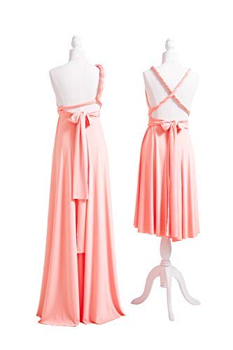 72 Styles Convertible Infinity Dress with Bandeau - Multi-Way Twist Wrap Bridesmaid Dress for Women, Plus Size & Long Length - Perfect for Weddings, Parties & Special Occasions