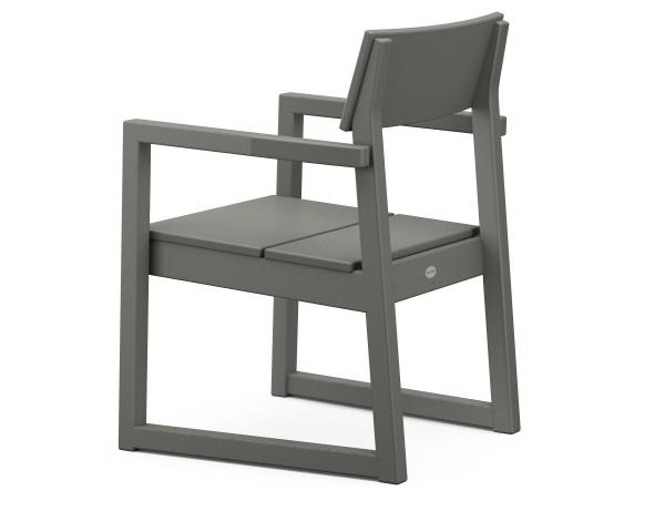 Polywood EDGE Dining Arm Chair - Weather-Resistant Outdoor Furniture for Patio, Deck, and Garden - Perfect for Dining, Lounging, and Entertaining