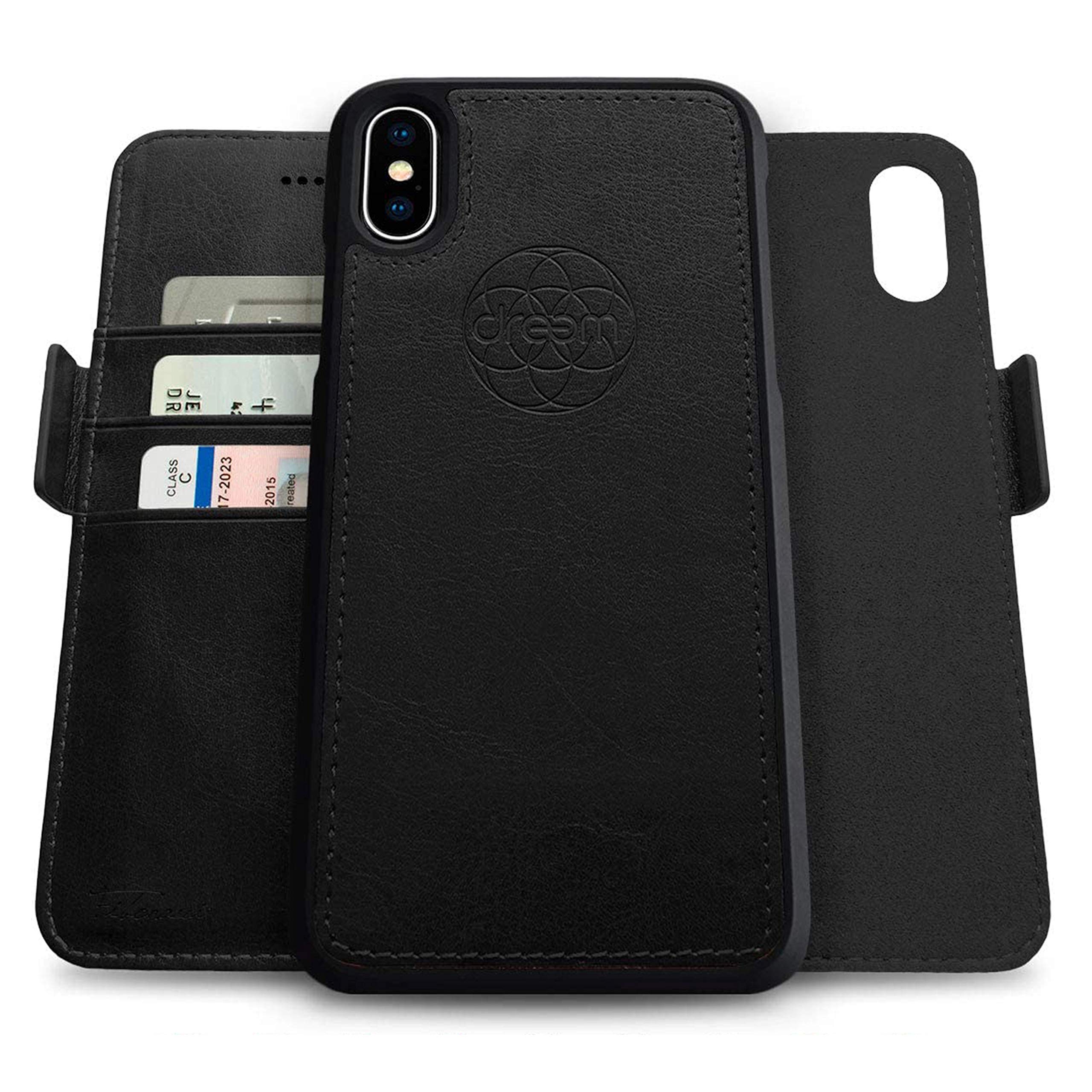 Dreem Fibonacci iPhone Xs Max Wallet Case - Vegan Leather, Magnetic & Shockproof for Daily Use