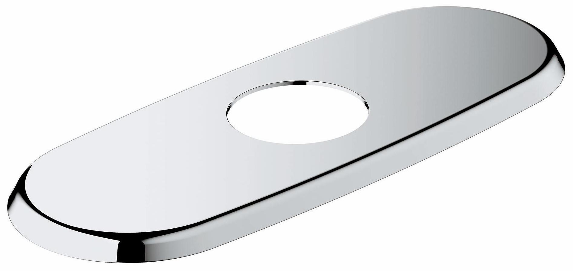 Grohe 6-Pack Chrome Escutcheon Deck Plates (Model 07551000) for Bathroom & Kitchen Faucet Installation - Perfect for Home Renovation & DIY Projects