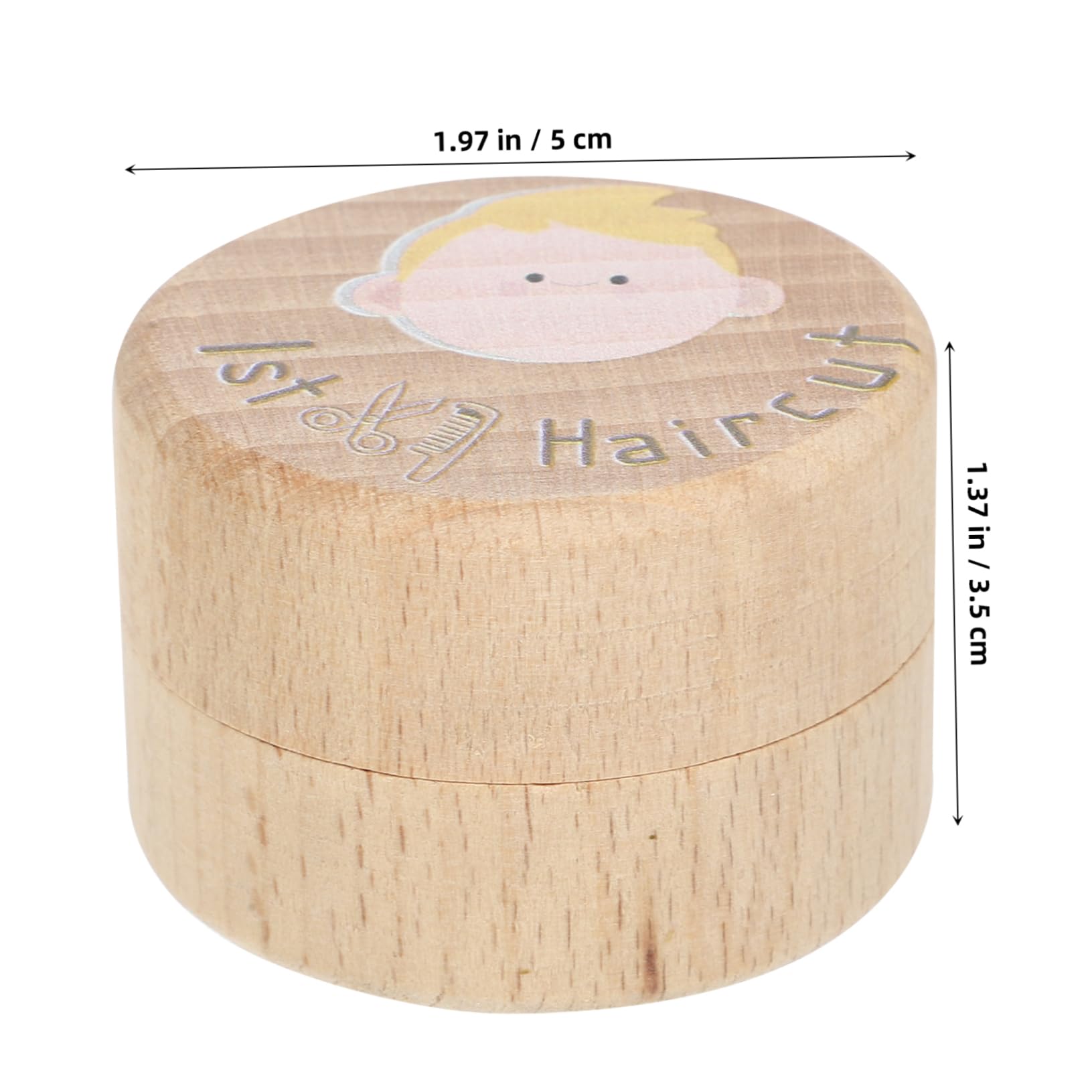 Hoement First Haircut Keepsake Box - Baby Hair Storage Wooden Box for Boys & Girls - Cute Nursery Keepsake Box for Baby's First Haircut - Perfect for Baby Showers, Christenings & Memory Preservation