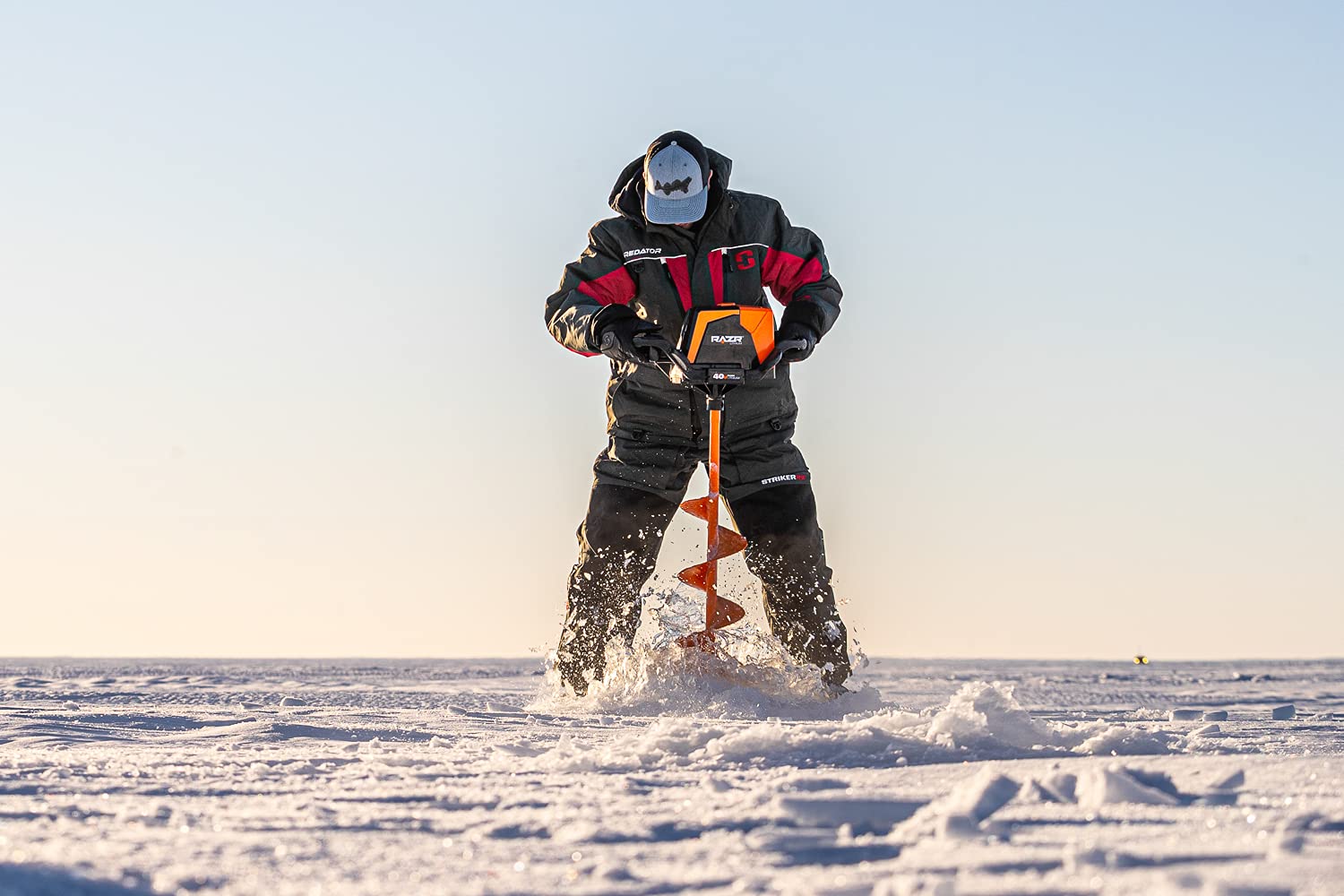 Striker Men's Predator Durable Windproof Water-Resistant Ice Fishing Bib Pants with Sureflote Flotation Technology - Winter Fishing Gear for Cold Weather & Outdoor Adventures