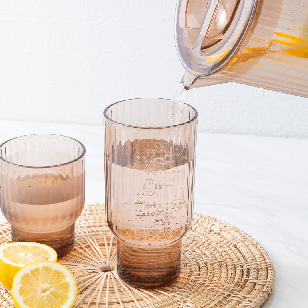 22oz Serenity Highball Tumbler Set of 4 - Insulated Stainless Steel Cups with Lid & Straw - Perfect for Iced Coffee, Smoothies, and Cold Drinks at Home, Office or Outdoor Activities