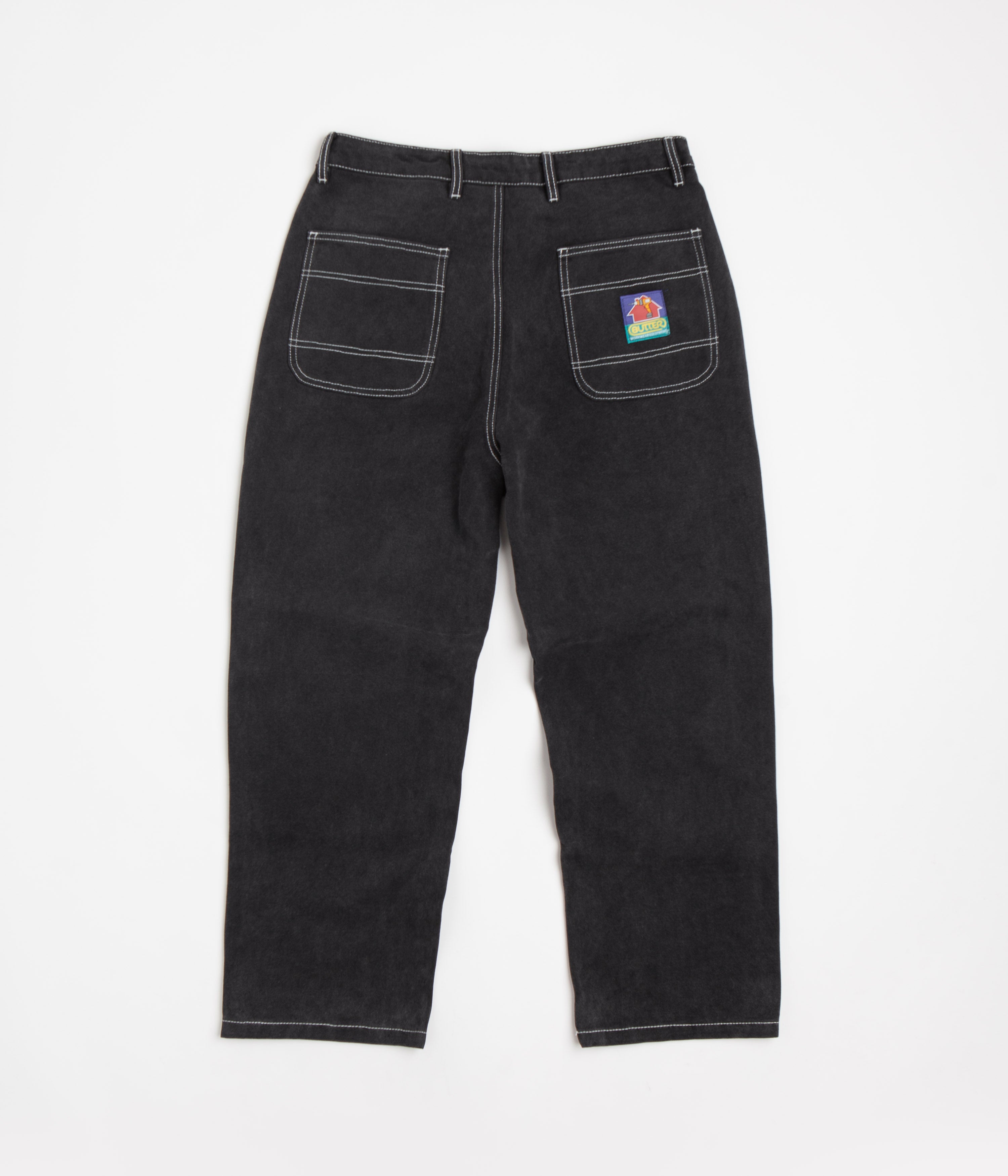 Butter Goods Work Double Knee Pants - Washed Black | Durable Workwear for Construction & Outdoor Activities