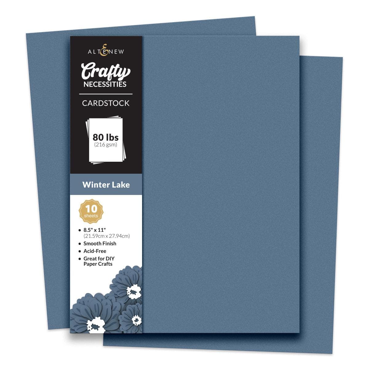 Winter Lake Cardstock - 10 Sheets/Set for Scrapbooking, Card Making & DIY Crafts - Perfect for Holiday Greetings & Seasonal Decorations