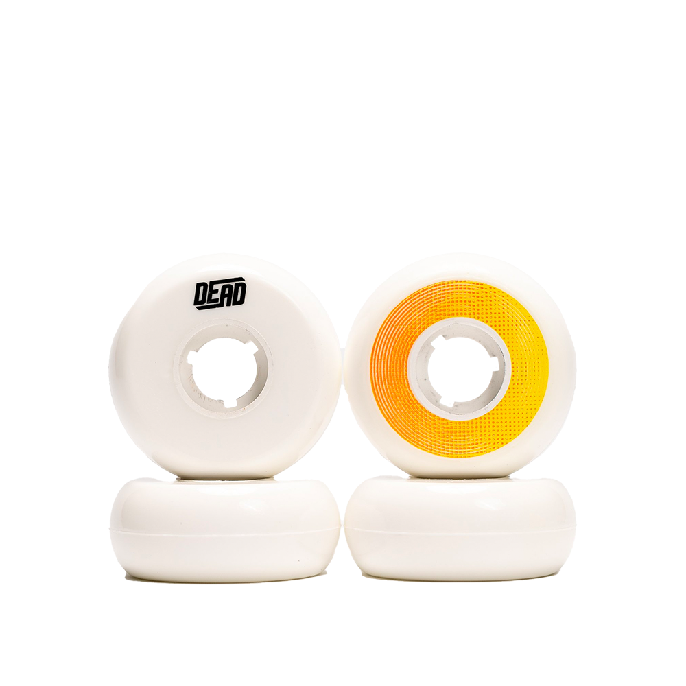 Premium 58mm/92a Skateboard Wheels - Dead White/Gradient (4 Pack) - Perfect for Street Skating, Tricks & Smooth Rides