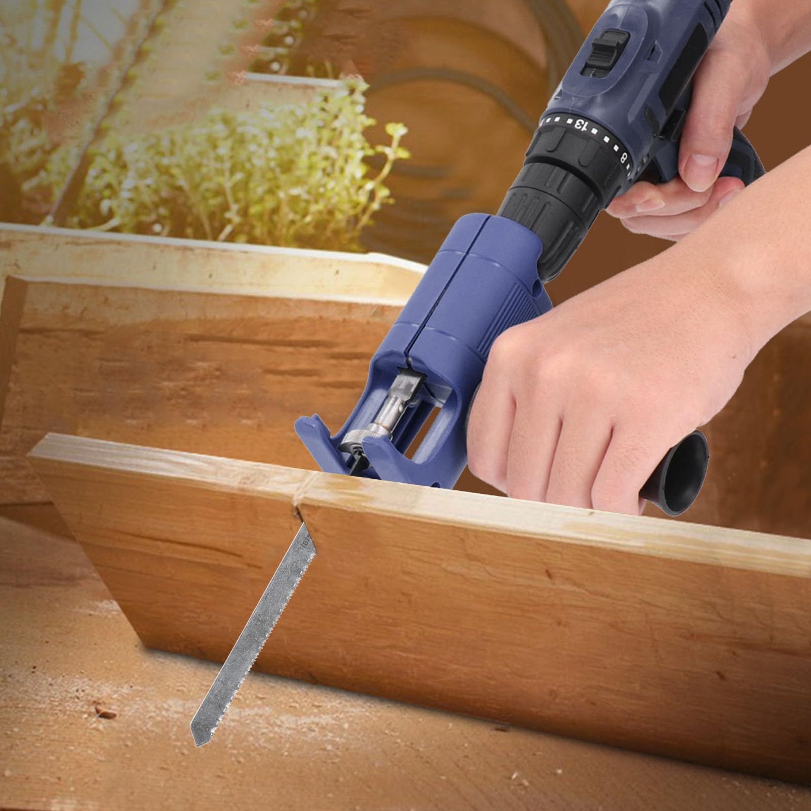 Electric Reciprocating Saw Adapter for Drill - Portable Power Tool Attachment for Wood Cutting, Metal & DIY Projects - Perfect for Woodworking, Home Renovation & Crafting