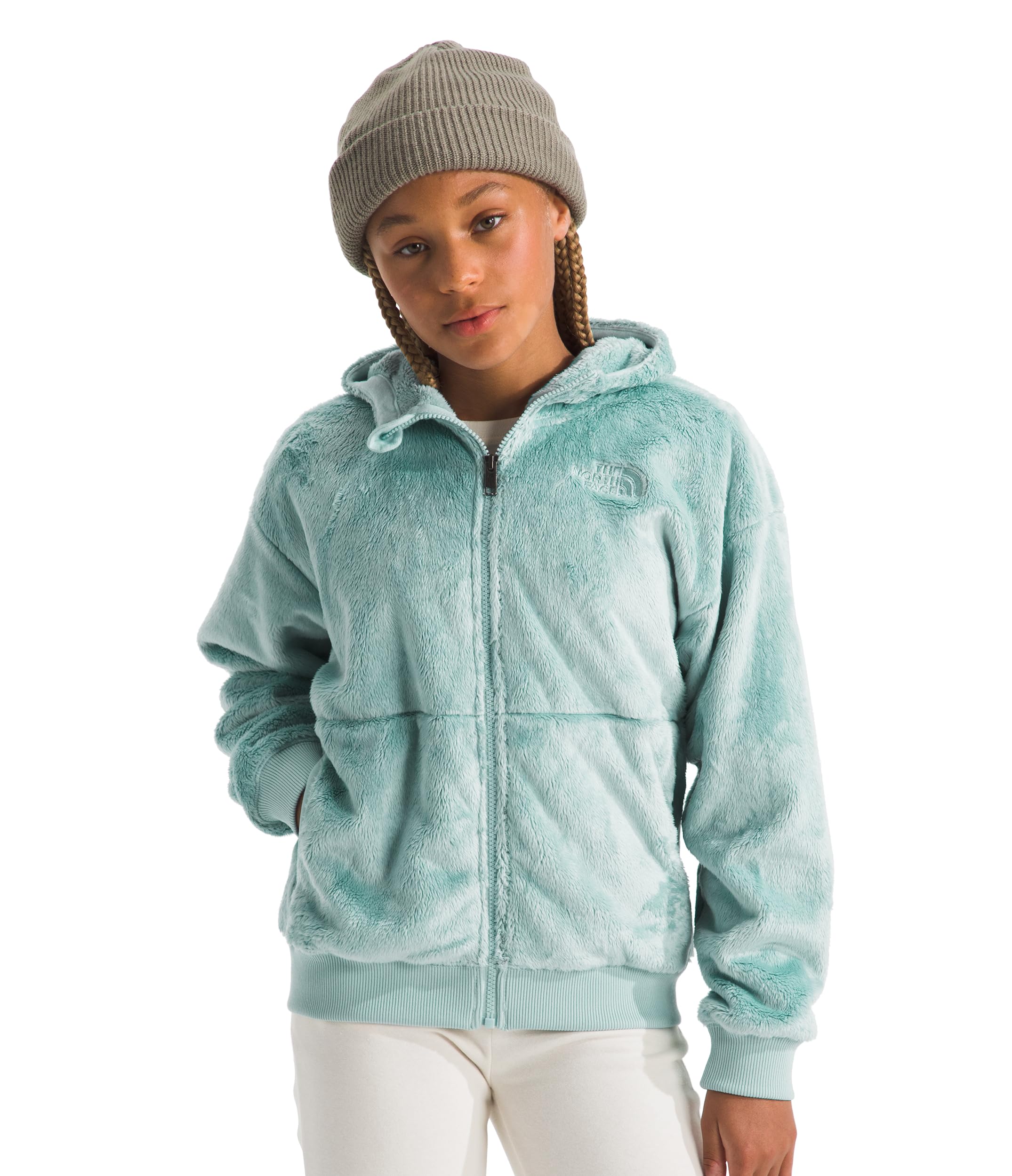 The North Face Girls' Osito Full Zip Fleece Hoodie - Warm & Cozy Winter Jacket for Outdoor Play, School & Everyday Adventures