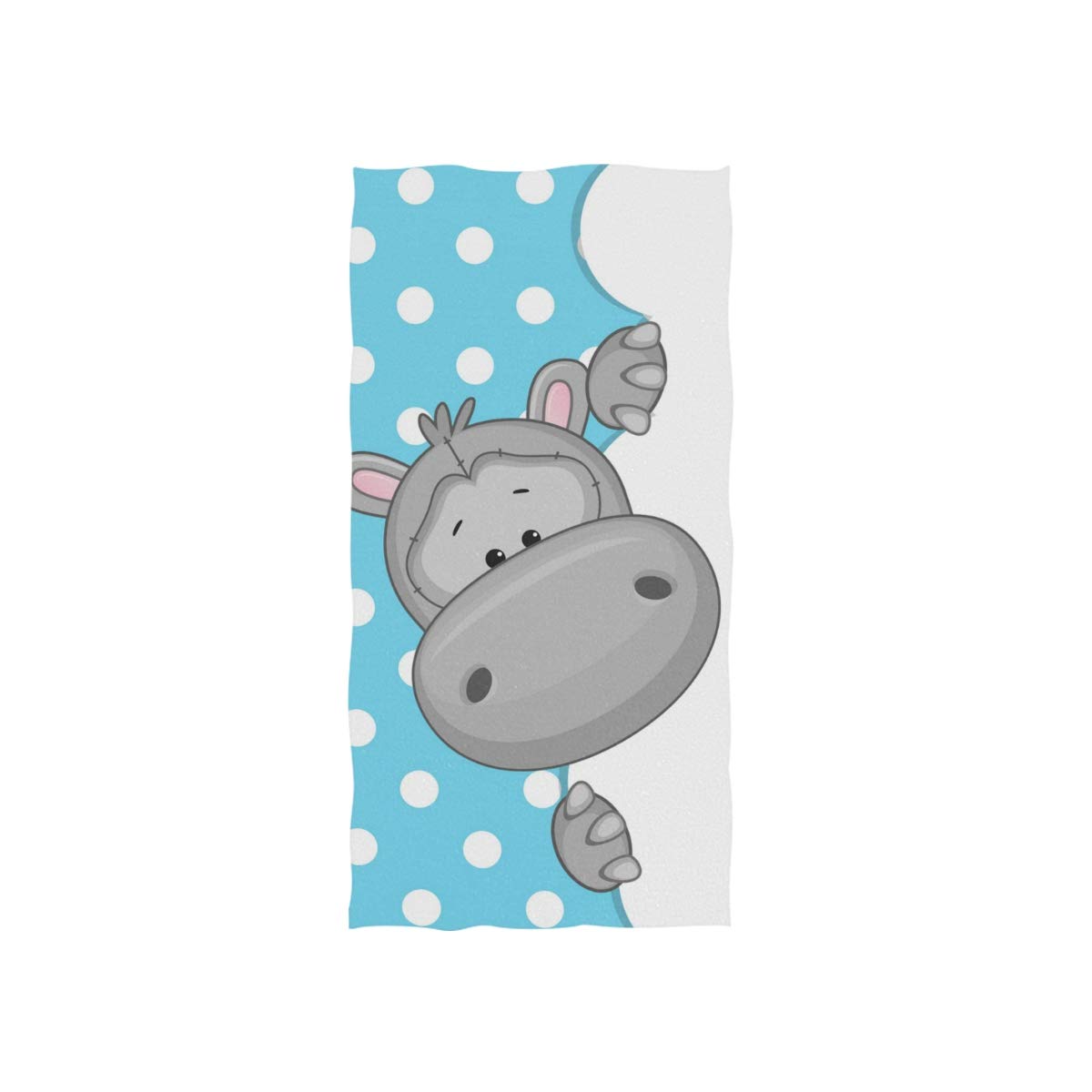 Premium Soft Bath Towel with Cute Hippo Design - 30
