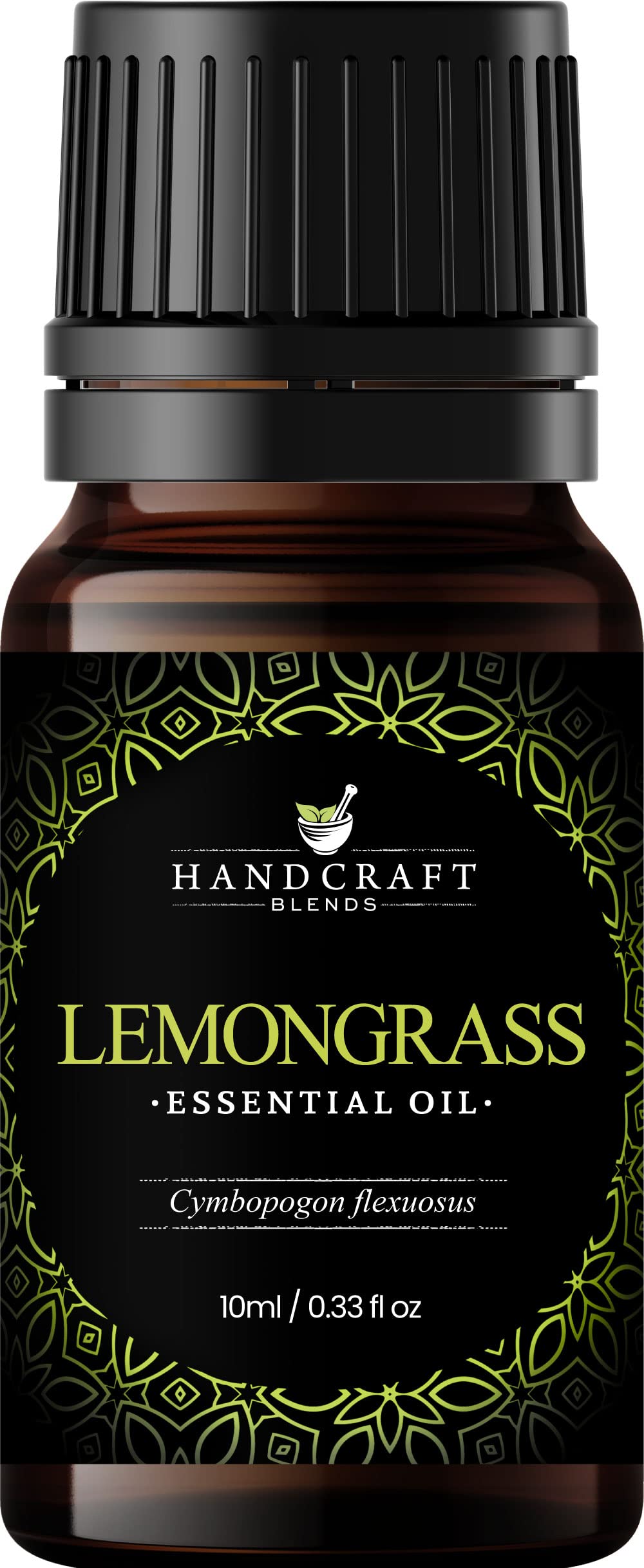 **Organic Lemongrass Essential Oil - 100% Pure & Natural - 0.33 Fl Oz - Premium Grade for Diffusers, Aromatherapy & Massage - Relaxation, Stress Relief & Mood Boosting**