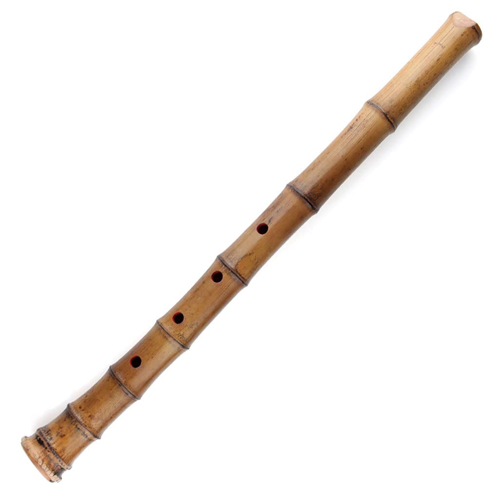 TsoLay Beginner Wooden Flute - 5 Hole Shakuhachi Bamboo Vertical Wind Instrument with Root Design | Perfect for Meditation, Yoga, and Traditional Japanese Music Practice
