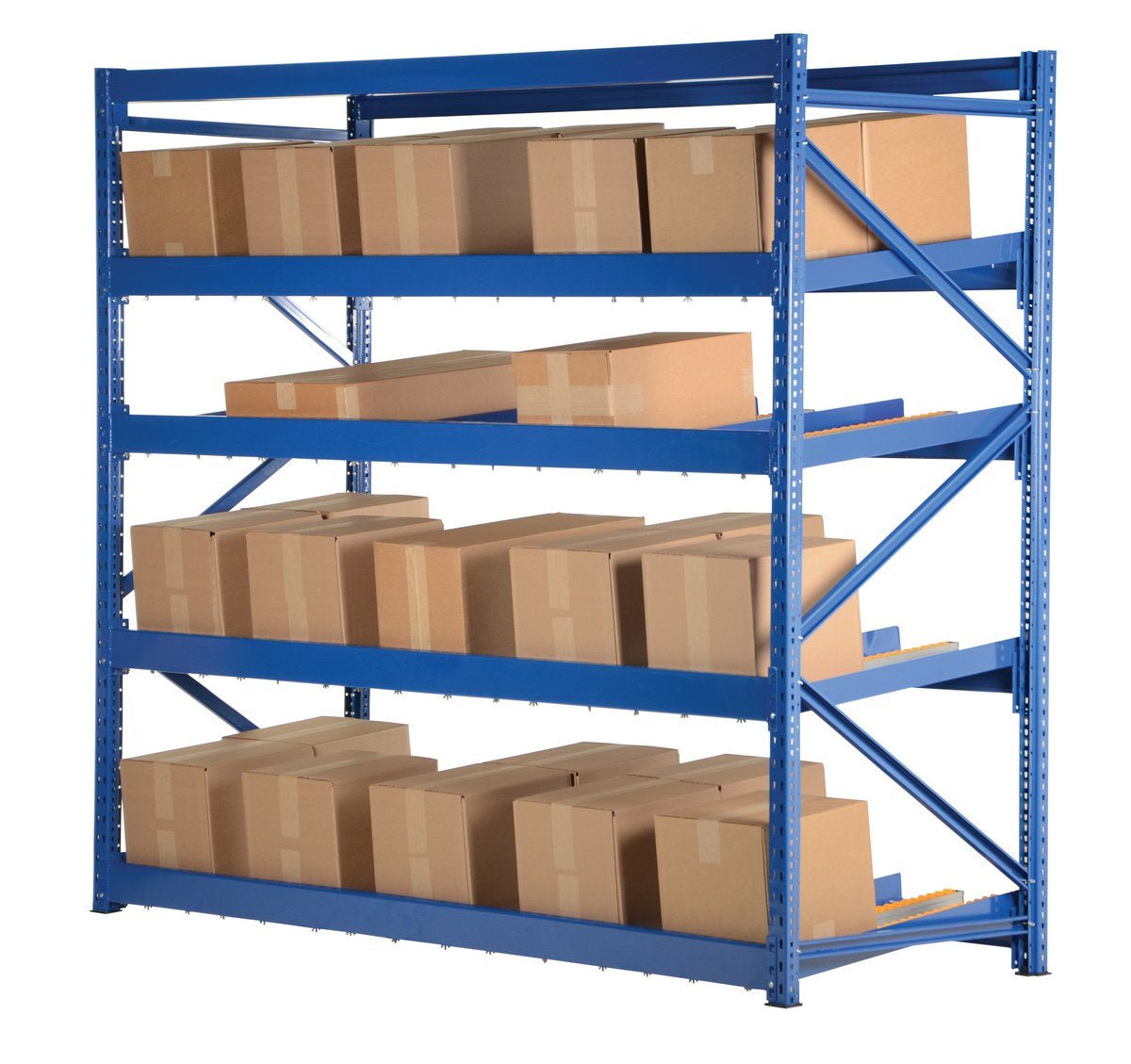 Carton Flow Racks for Warehouse Storage - Heavy Duty Gravity Flow Shelving System for Efficient Inventory Management | Perfect for Retail, Distribution Centers & Order Picking