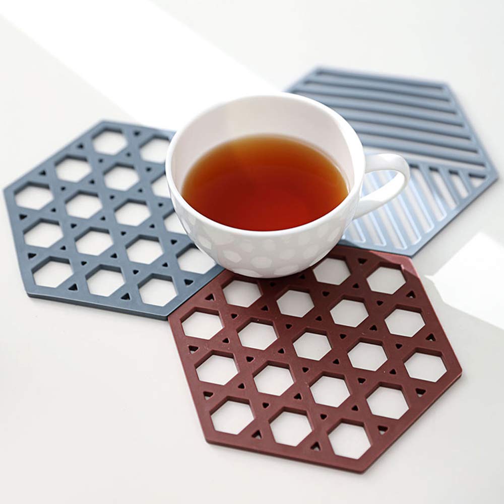 2019 New Heat-Resistant Food Grade Silicone Placemats - Multipurpose Non-Slip Waterproof Bowl & Coffee Cup Pads for Kitchen, Dining Table - Perfect for Hot Dishes, Meal Prep, and Home Decor
